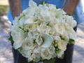 Crystal blush, akito, freesia tied bouquet