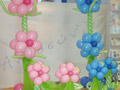 Μαργαρίτες από μπαλόνια latex σε βάσεις 